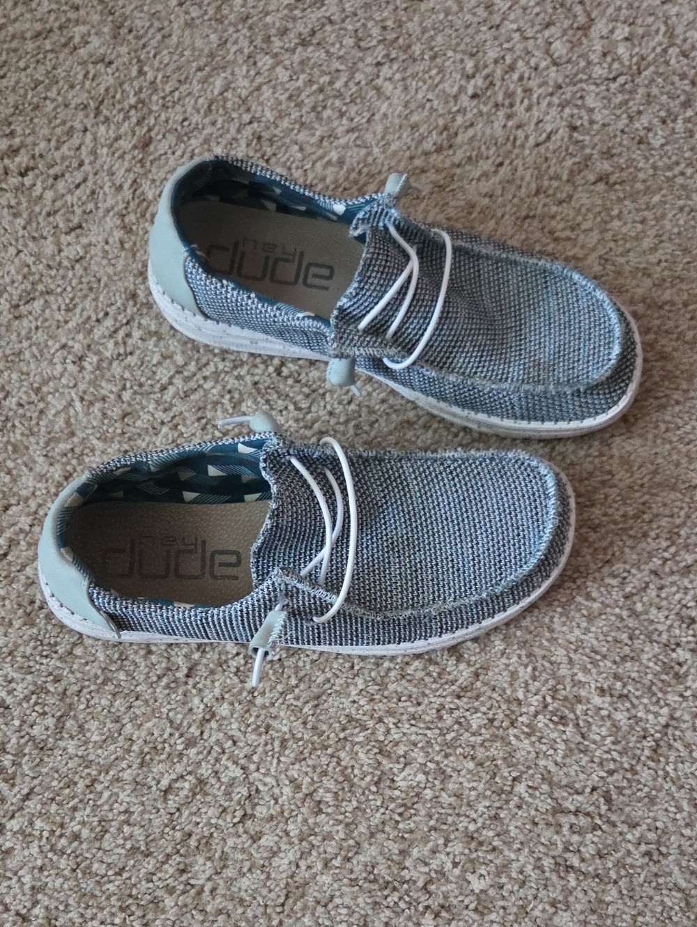 Hey Dude Women’s Slip-On Loafers in Heather Blue and Gray